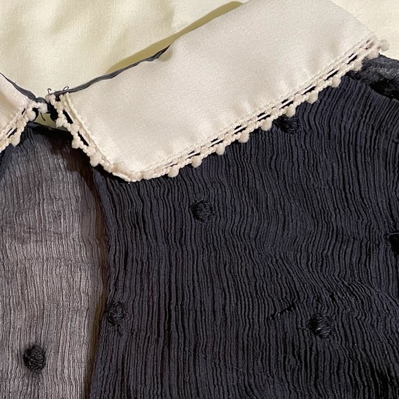 Sheer Polka Dot Blouse - Picture 5 of 7